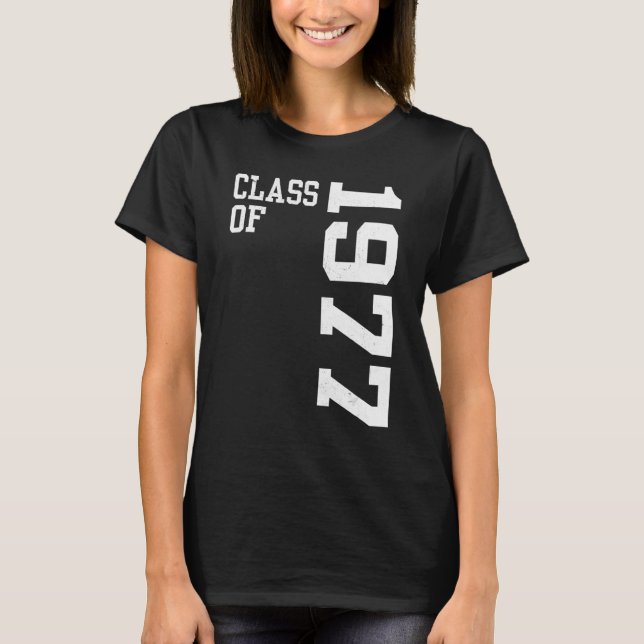 Camiseta Retro Class of 1977 Senior High School Reunion Vin (Frente)