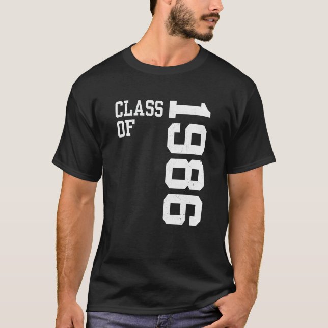 Camiseta Retro Class of 1986 Senior High School Reunion Vin (Frente)