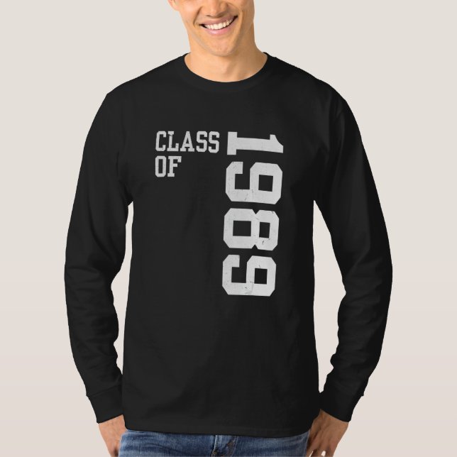 Camiseta Retro Class of 1989 Senior High School Reunion Vin (Frente)