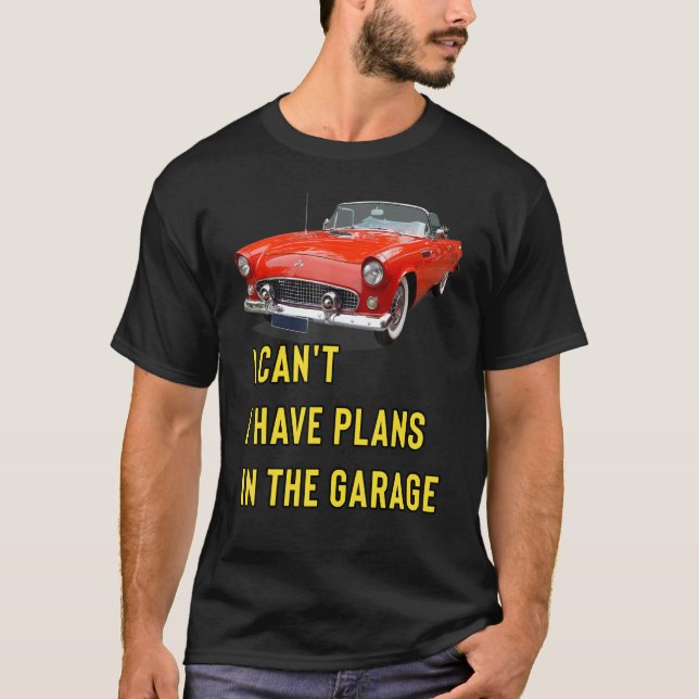 Camiseta Retro Classic Hotrod I Can't I Have Plans In The G (Frente)
