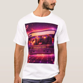 Camiseta Retro Cockapoo Vibes Fita Cassete 80