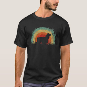 Camiseta Retro Cocker Spaniel Vintage Rainbow Dog Men Mulhe