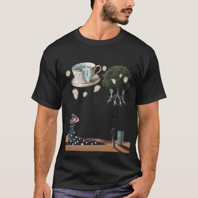 Camiseta Retro Collage Aesthetic Surrealism Art Graphic Tee (Frente)