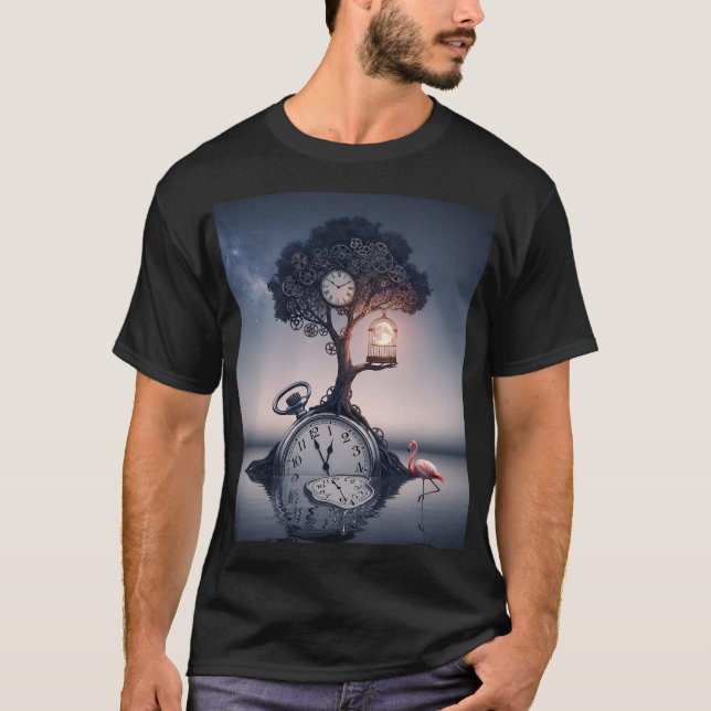Camiseta Retro Collage Surreal Aesthetic Art T-Shirt | Vint (Frente)