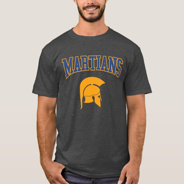 Camiseta Retro College Blue Orange Martians Esporte (Frente)