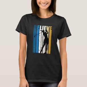 Camiseta Retro Coloca Golfe Aniversário Mulher Meninas Trei