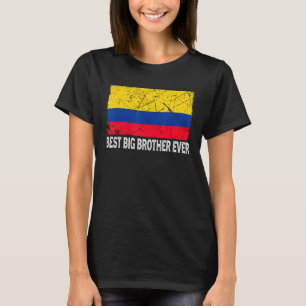 Camiseta Retro Colombia Flag Best Big Brother Ever Padre