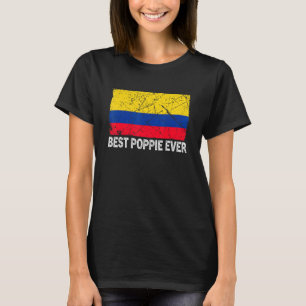 Camiseta Retro Colombia Flag Best Poppie Jamais Dia de os p