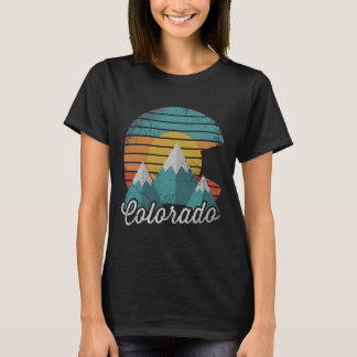 Camiseta Retro Colorado Mountain Home Love Family Férias