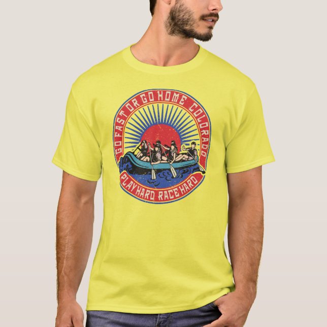 Camiseta Retro Colorado Rafting. (Frente)