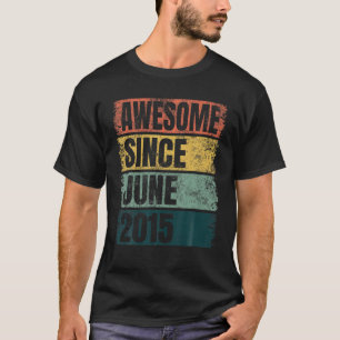 Camiseta Retro Colores 6 Birthday Para Crianças Incríveis D
