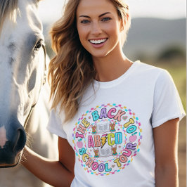 Camiseta retrô colorida do professor