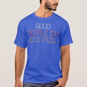 Camiseta Retro Colorido Boas Pessoas Comem Boa Pizza Sar