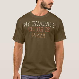 Camiseta Retro Colorido Minha Cor Favorita É Pizza Sar