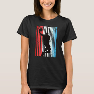 Camiseta Retro Colors Mens 29º Jogador de Aniversário de Ba