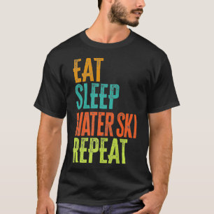 Camiseta Retro Coma Água Dormindo Esquema Repetir Jet Skie