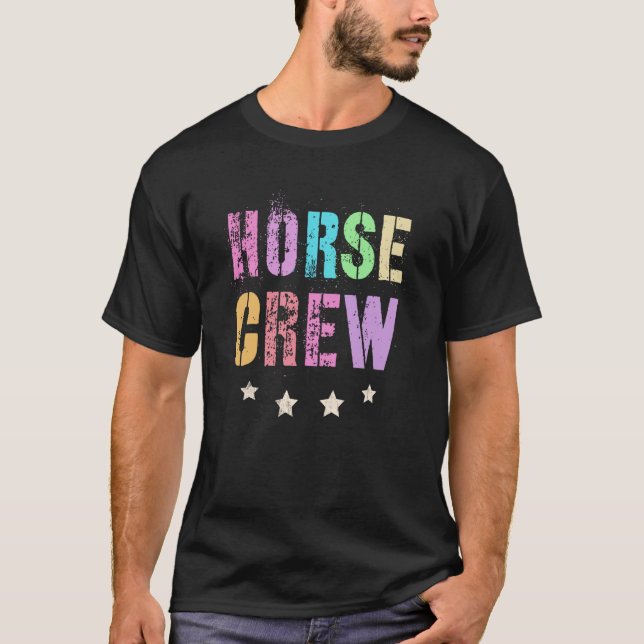 Camiseta Retro COMA Dormir Cavalgar Cavalos Repetir Galopar (Frente)