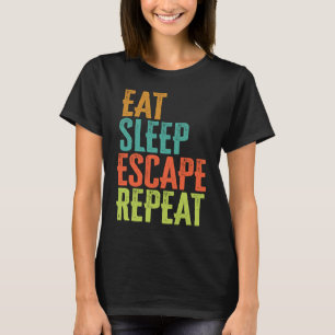 Camiseta Retro Coma Sono Escape Repetir Repetição Jogo Joga