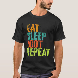 Camiseta Retro Comer Dormir SAQUEAR Repetir Alpaca Diversão