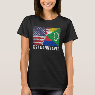 Camiseta Retrô Comores Sinalizador Melhor Babá Nunca Mãe da