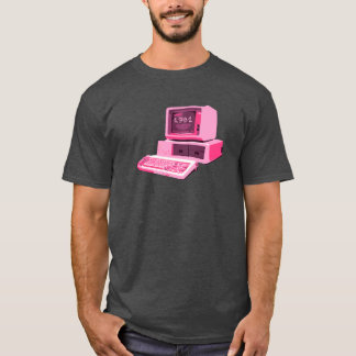 Camiseta Retro Computador Rosa de 1981