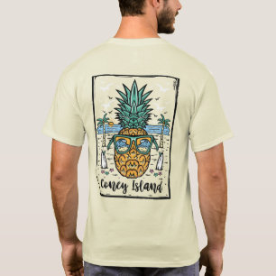 Camiseta Retro Coney Island Beach trabalho de arte em ambos
