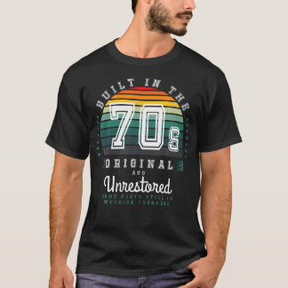 Camiseta Retro Construído Nos Anos 70 Original E 52n Não Re