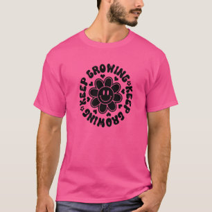 Camiseta Retro Continue Crescendo Sorriso Face Positi Inspi
