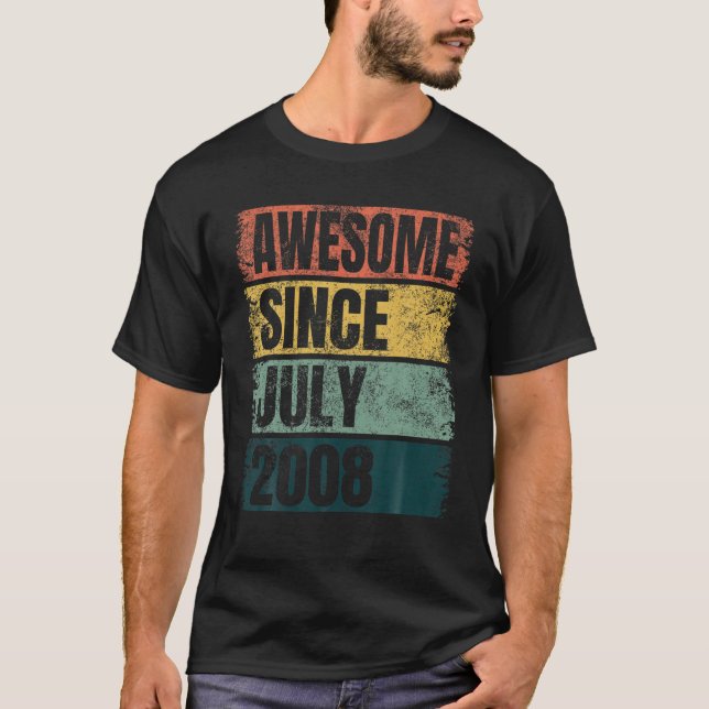 Camiseta Retro Cores 13 Birthday Boy Magnífico Desde (Frente)