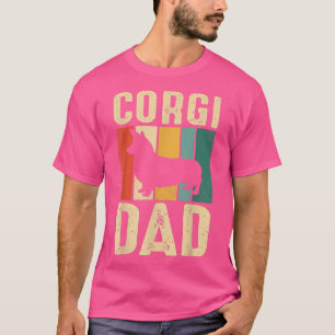 Camiseta Retro Corgi Dad Dog Owner Pet Lover Welsh Corgi Fa