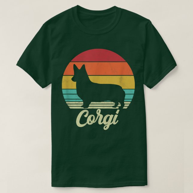 Camiseta Retro Corgi Dog Lover (Frente do Design)