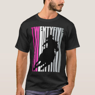 Camiseta Retro Cowgirl Birthday 25 Rodeo Horse Queen Barr