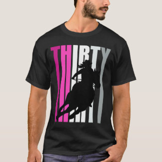 Camiseta Retro Cowgirl Birthday 30 Rodeo Horse Queen Barr