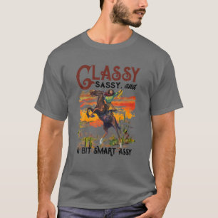 Camiseta Retro Cowgirl Boots Classy Sassy Western Country C