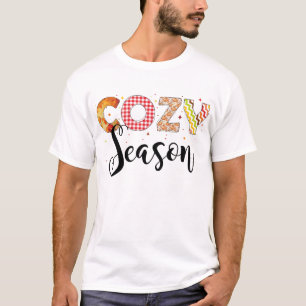 Camiseta Retro Cozy Fall Autumn Vibes Pumpkin