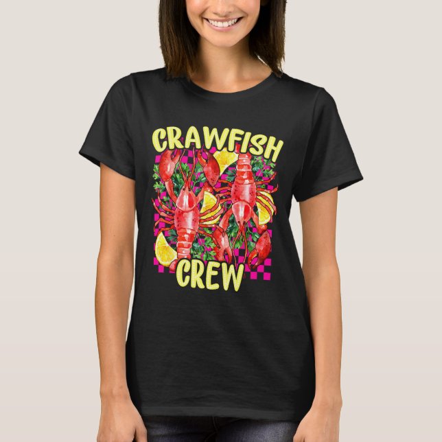 Camiseta Retro Crawfish Crew Cajun Boil Season For Men Wome (Frente)
