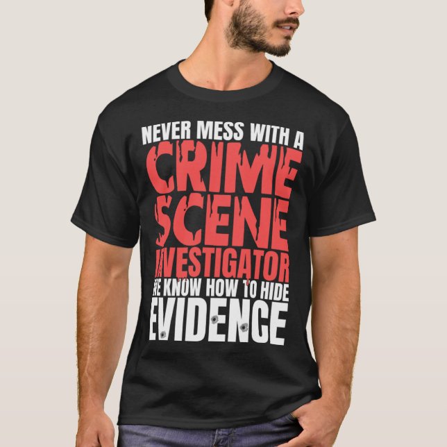 Camiseta Retro Crime Scene Investigator (Frente)