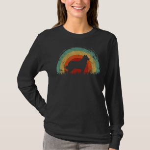 Camiseta Retro Croata Sheepdog Vintage Rainbow Dog Men Wo
