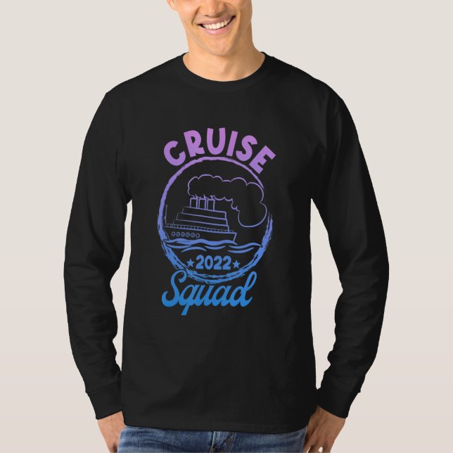 Camiseta Retro Cruise Squad 2022  Matching For Family & Fri (Frente)