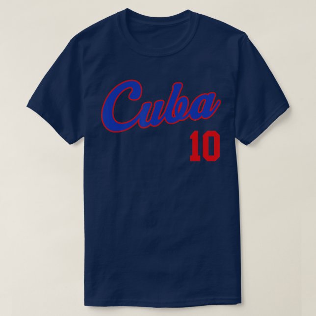 Camiseta Retro Cuba Baseball Remera Beisbol Cubano Jersey (Frente do Design)