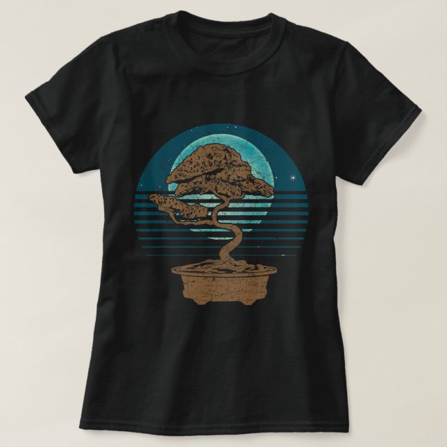 Camiseta Retrô - Cultura Japonesa Budista Moon Cheia Zen Bo (Frente do Design)