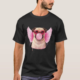 Camiseta Retro Cupido Dia dos Namorados Cães Amor Corações
