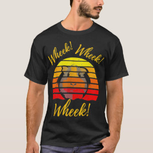 Camiseta Retro Cute Funny Wheek Guiné Proprietário do Por