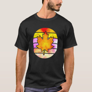 Camiseta Retro Cute Maple Leaf Happy Fall Outono