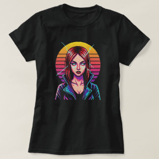 Camiseta Retro-Cyber Warrior