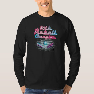 Camiseta Retro da Arcade do Casino com Retro de Bola de 80