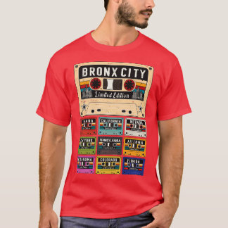 Camiseta Retro da Cidade de Bronx