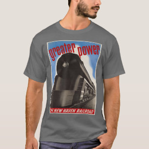Camiseta Retrô Da Estrada De Ferro poster vintage New Have