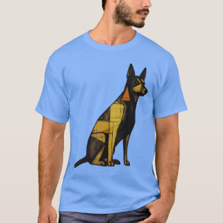 Camiseta Retro da família de cães geométricos