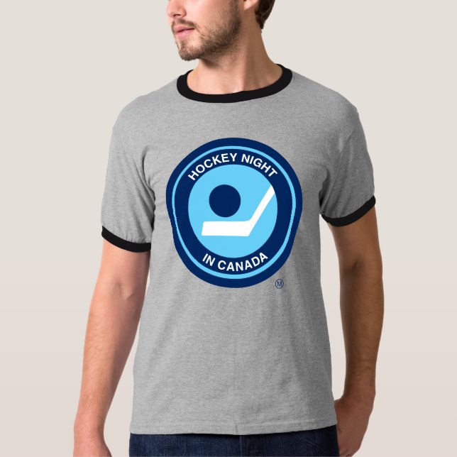 Camiseta Retro da Noite de Hóquei (Frente)